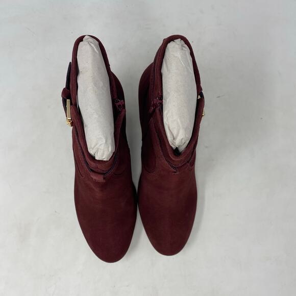 Diba Womens Sleek Bootie Burgundy Suede Ankle Boots Size 7.5 - Picture 4 of 9